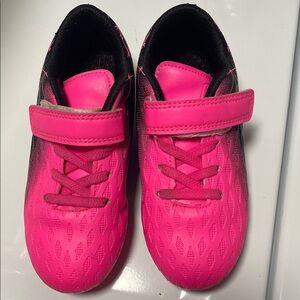Vibrant Pink Girls Firm Ground Scoccer Cleets size 11